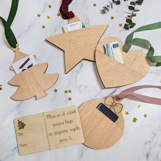 Bola Navidad estrella tarjeta regalo