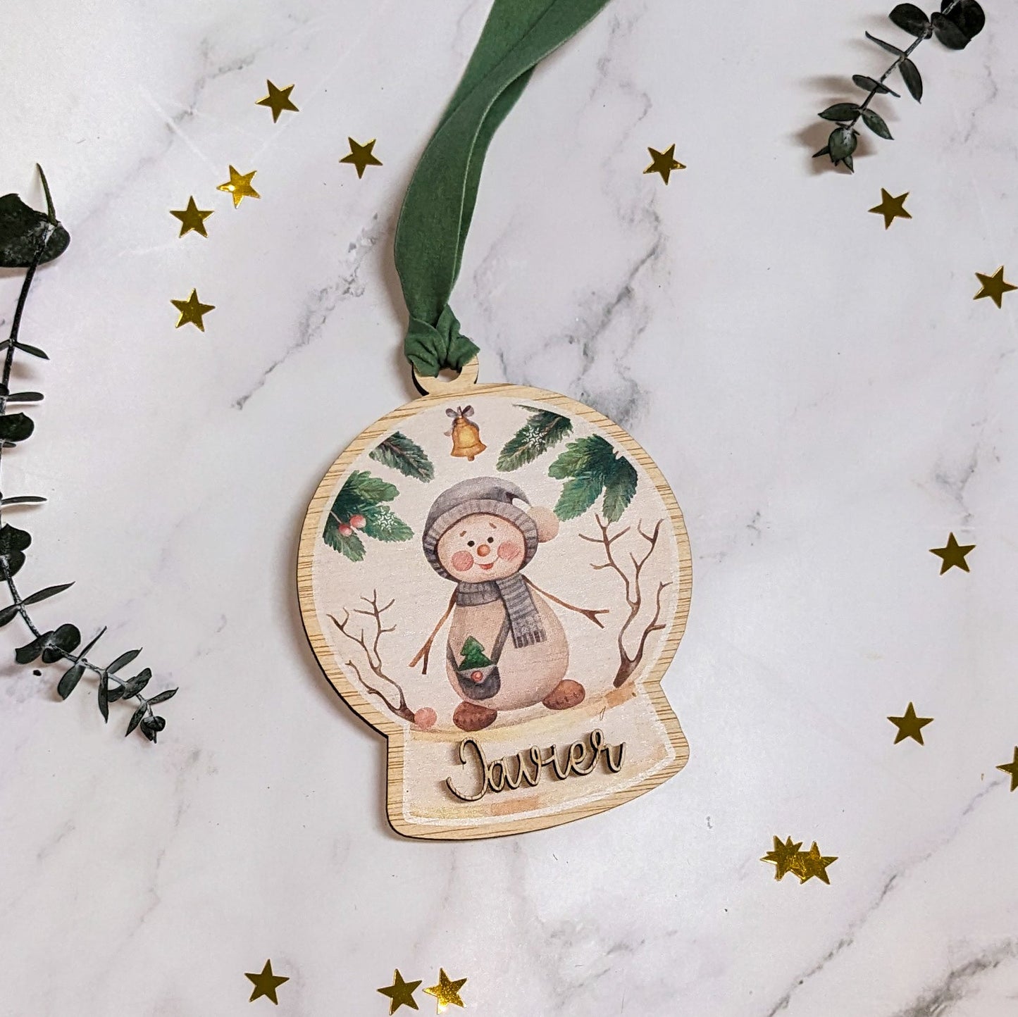 Bola Navidad muñeco nieve