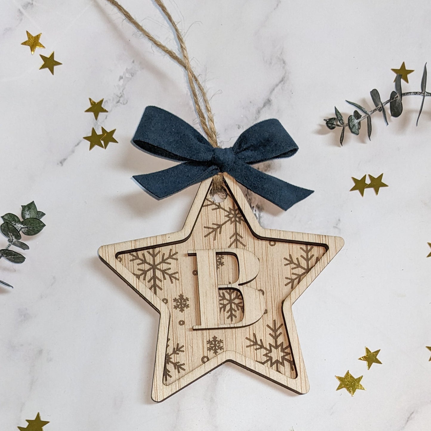 Bola Navidad natura estrella
