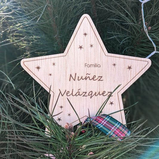 Estrella remate árbol nórdica Familia