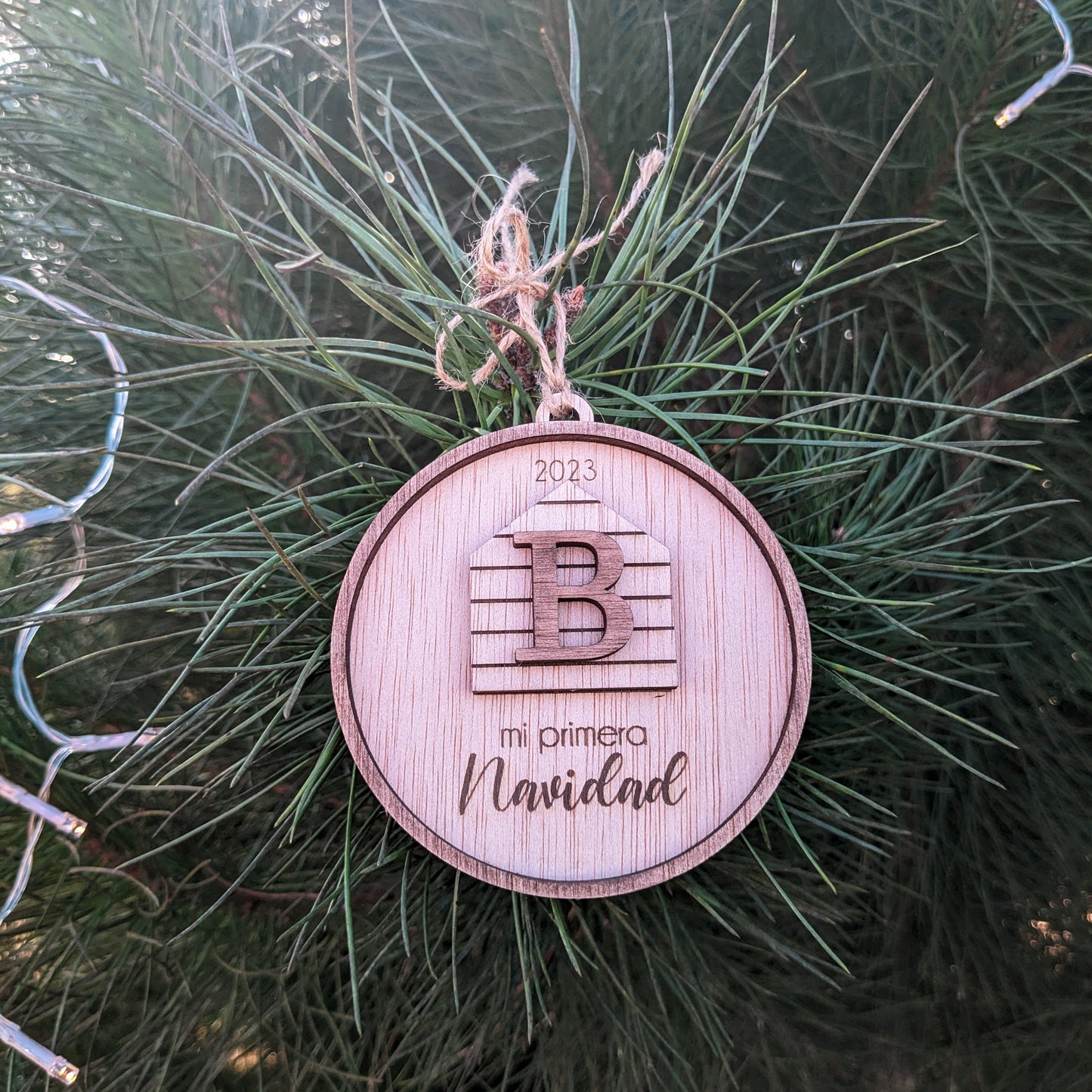 Bola Navidad casita inicial