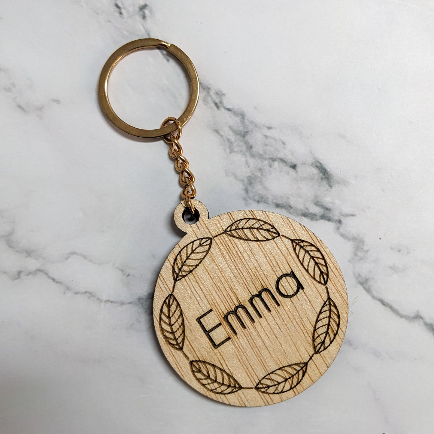 Llavero madera corona Emma