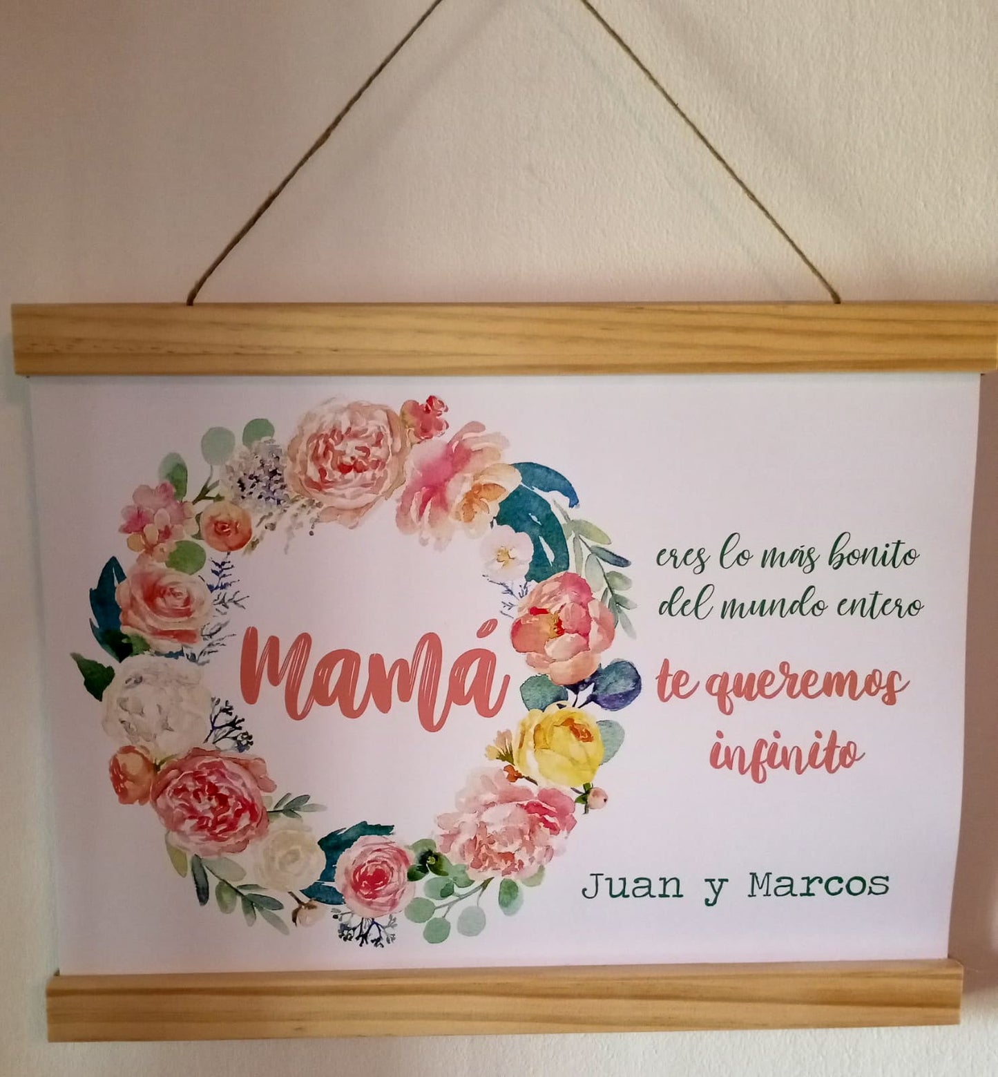 Lámina corona mamá - nombres