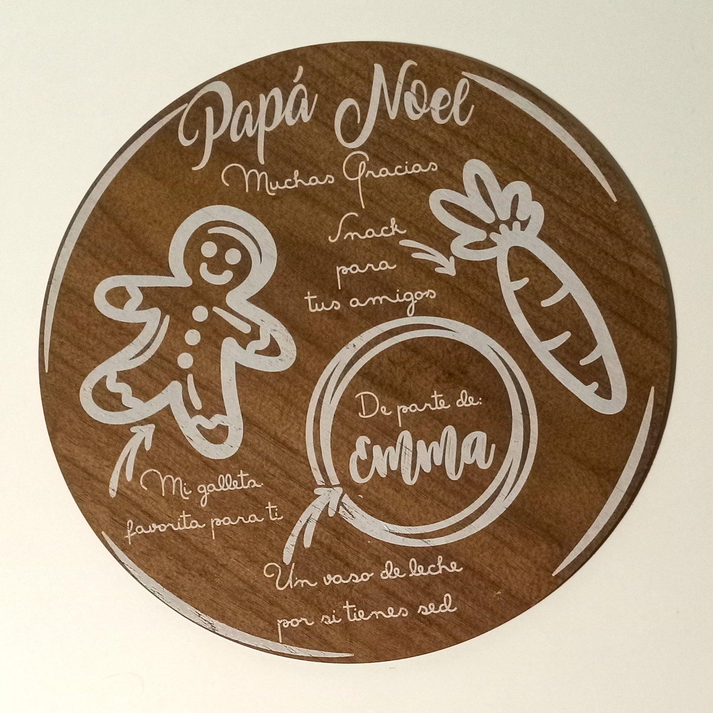 Bandeja Papá Noel personalizada - Miss Moppet