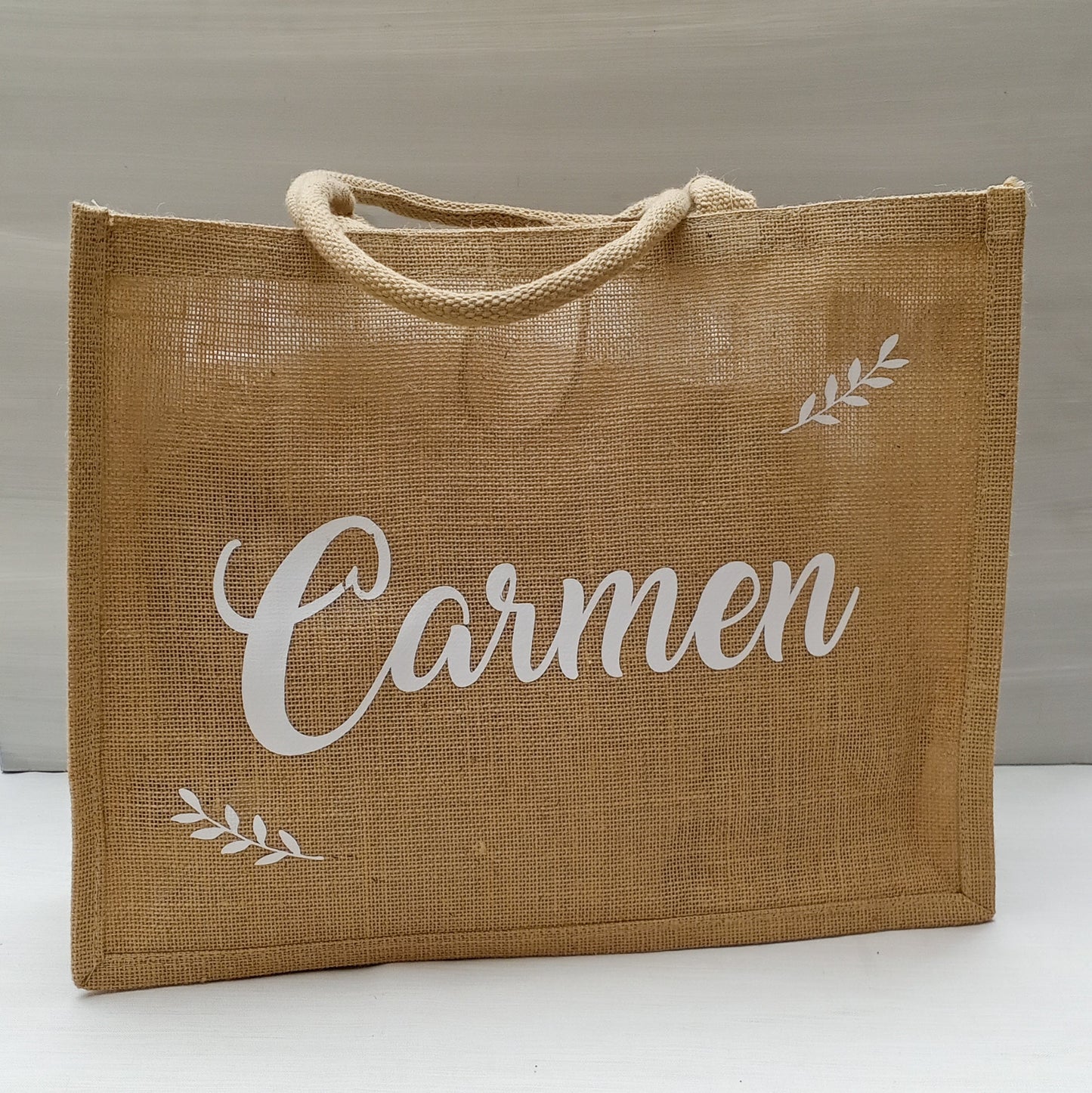 Bolso Yute cuadrado - nombre