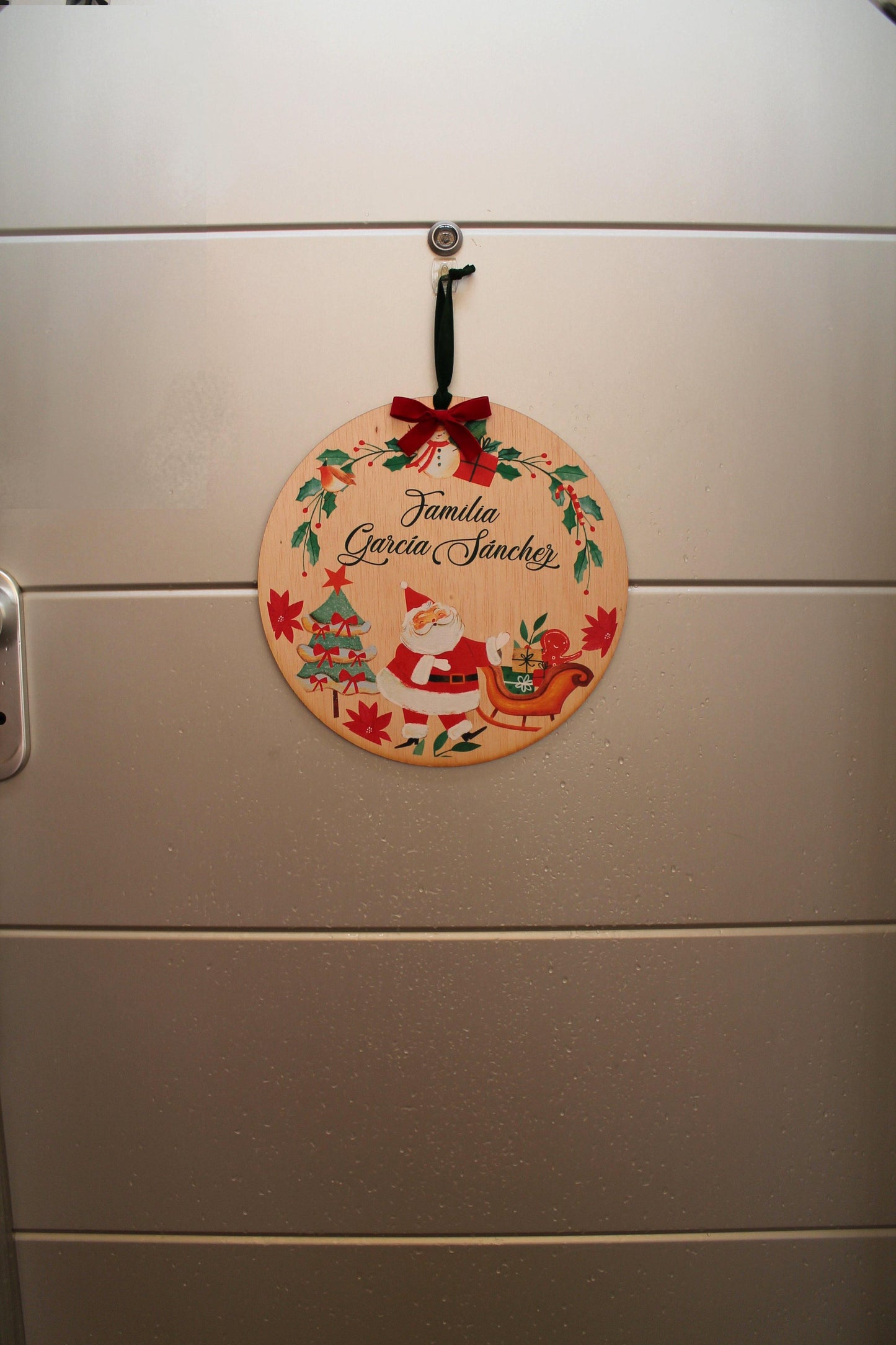 Placa Bienvenida Navidad XXL Personalizada - Miss Moppet