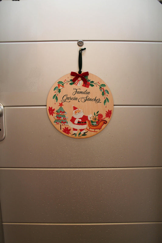 Placa Bienvenida Navidad XXL Personalizada - Miss Moppet