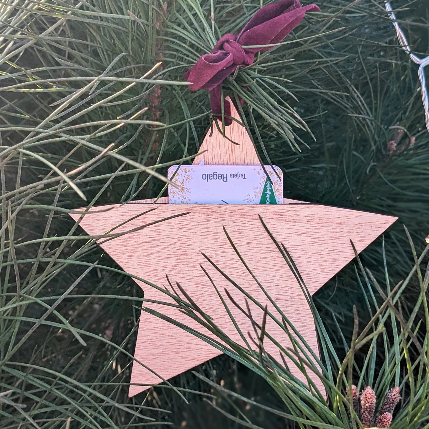 Bola Navidad estrella tarjeta regalo