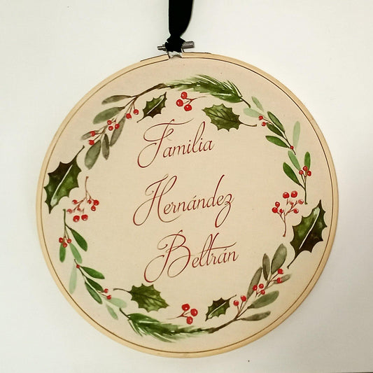 Bastidor Navidad Tradicional grande personalizado - Miss Moppet